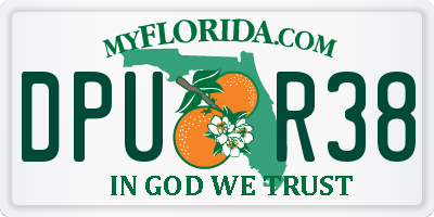 FL license plate DPUR38