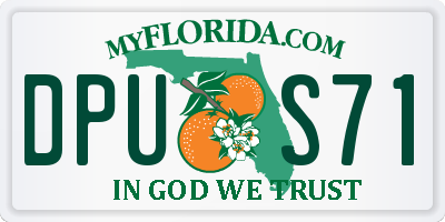 FL license plate DPUS71