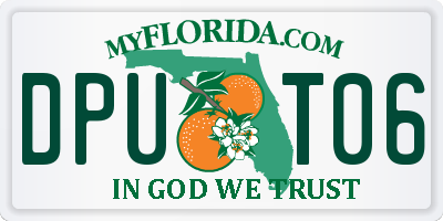 FL license plate DPUT06