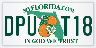 FL license plate DPUT18