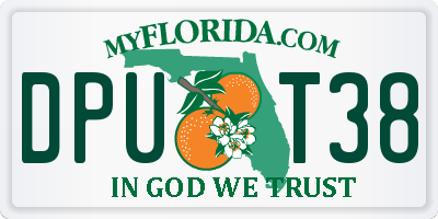 FL license plate DPUT38