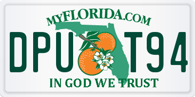 FL license plate DPUT94
