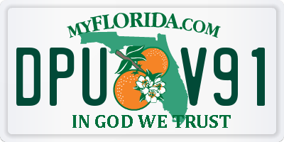 FL license plate DPUV91