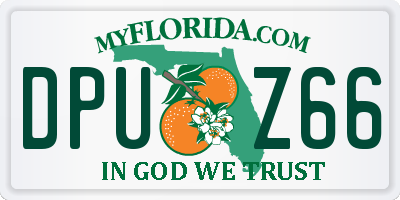FL license plate DPUZ66