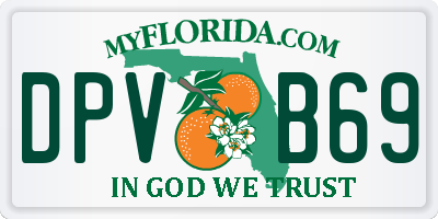 FL license plate DPVB69
