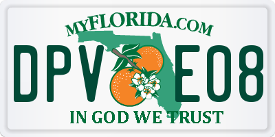 FL license plate DPVE08