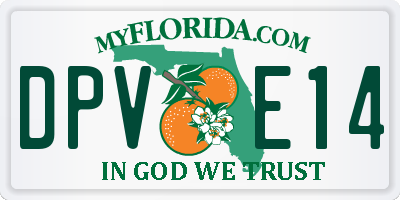 FL license plate DPVE14