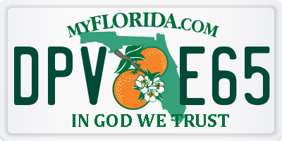 FL license plate DPVE65