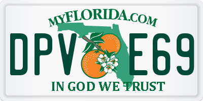 FL license plate DPVE69