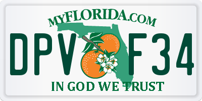 FL license plate DPVF34
