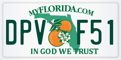 FL license plate DPVF51