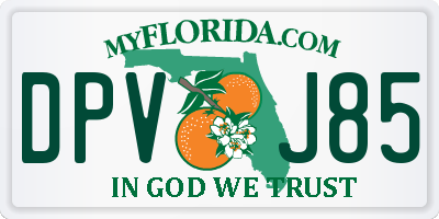 FL license plate DPVJ85