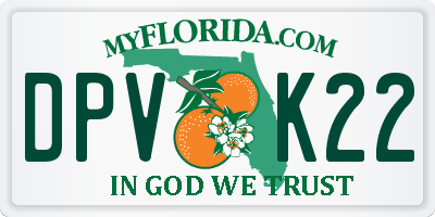 FL license plate DPVK22