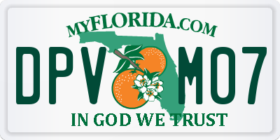 FL license plate DPVM07