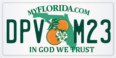 FL license plate DPVM23