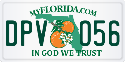 FL license plate DPVO56