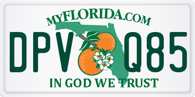 FL license plate DPVQ85