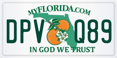 FL license plate DPVQ89