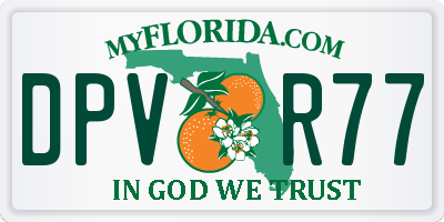 FL license plate DPVR77