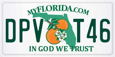 FL license plate DPVT46