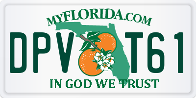 FL license plate DPVT61