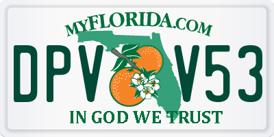 FL license plate DPVV53