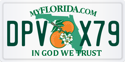 FL license plate DPVX79