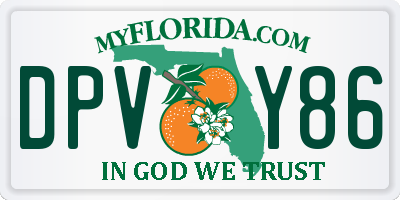 FL license plate DPVY86