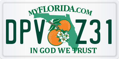 FL license plate DPVZ31