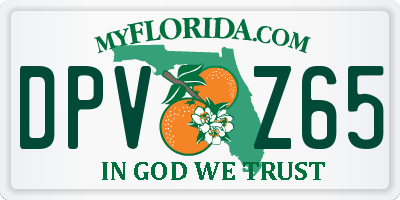 FL license plate DPVZ65