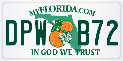FL license plate DPWB72
