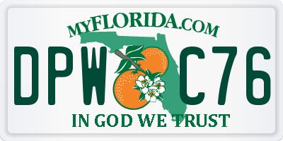 FL license plate DPWC76