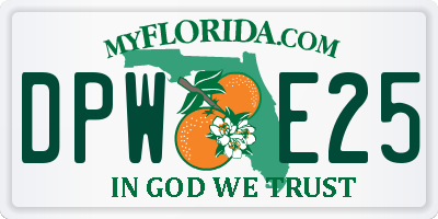 FL license plate DPWE25
