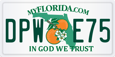 FL license plate DPWE75