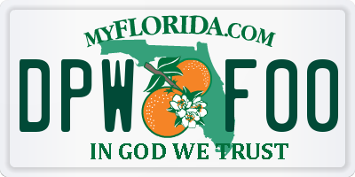 FL license plate DPWF00