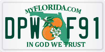 FL license plate DPWF91