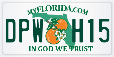 FL license plate DPWH15