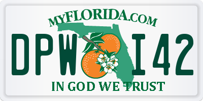 FL license plate DPWI42