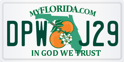 FL license plate DPWJ29