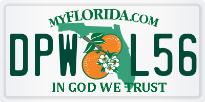 FL license plate DPWL56