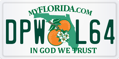FL license plate DPWL64