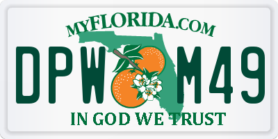 FL license plate DPWM49