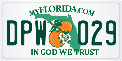 FL license plate DPWO29