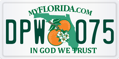 FL license plate DPWO75