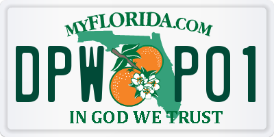 FL license plate DPWP01