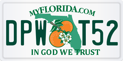 FL license plate DPWT52