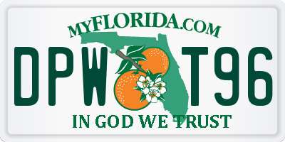 FL license plate DPWT96