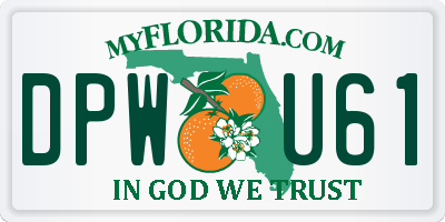 FL license plate DPWU61