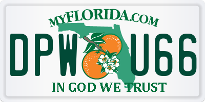 FL license plate DPWU66