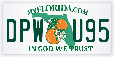 FL license plate DPWU95